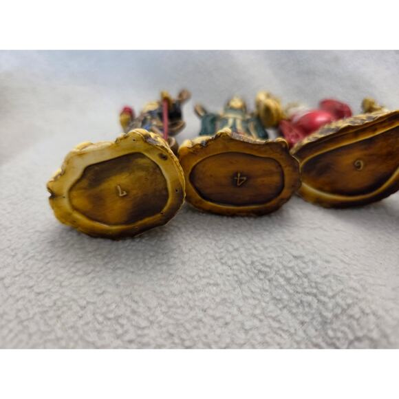 Lot 7 Gods of Good Fortune Antique Celluloid Japanese MCM Numbered - Picture 8 of 14